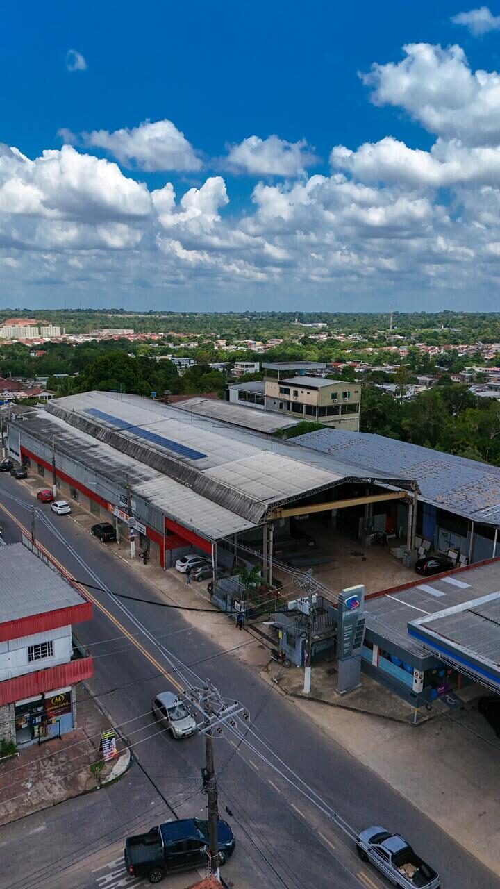Vista aérea das instalações da ICR Aço em Manaus